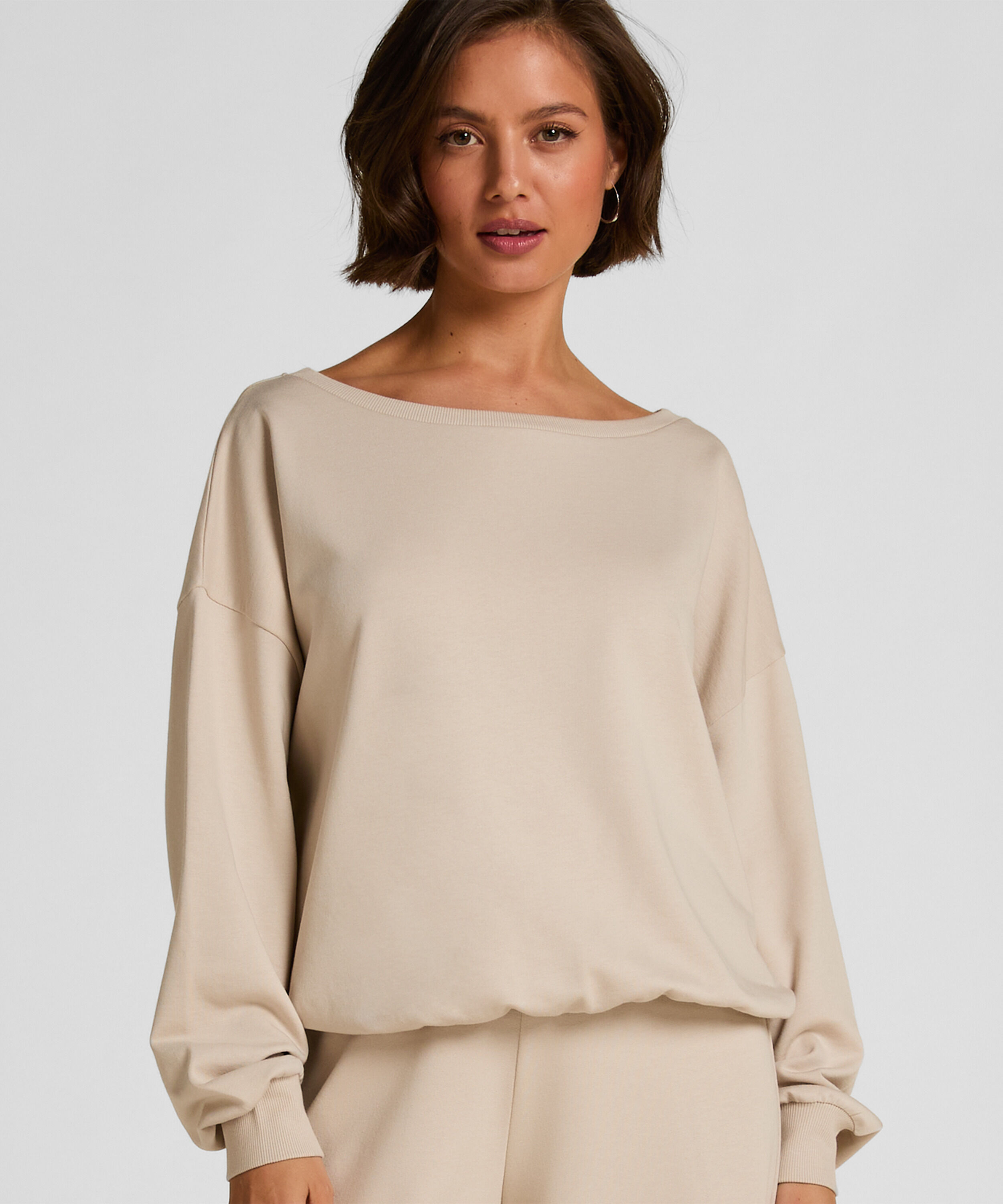 Boatneck Sweater Audrey, Grå Boatneck Sweater Audrey, Grå