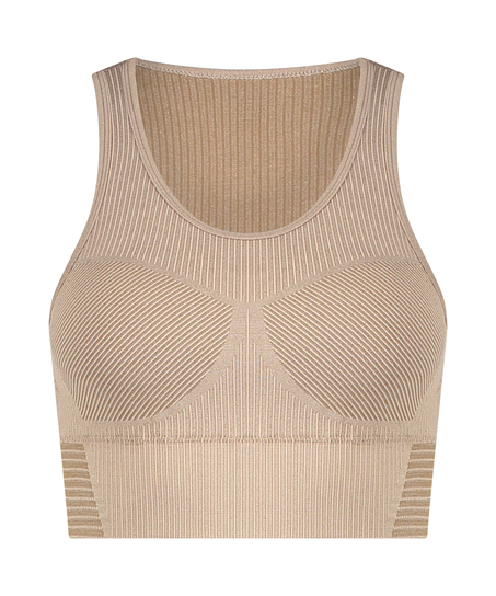 HKMX sømløs sports-BH, Grå