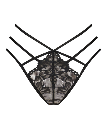 Braziliansk truse &aring;pent skritt Ellie, Svart