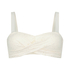 Broderie Polstret smal bikinitopp, Hvit