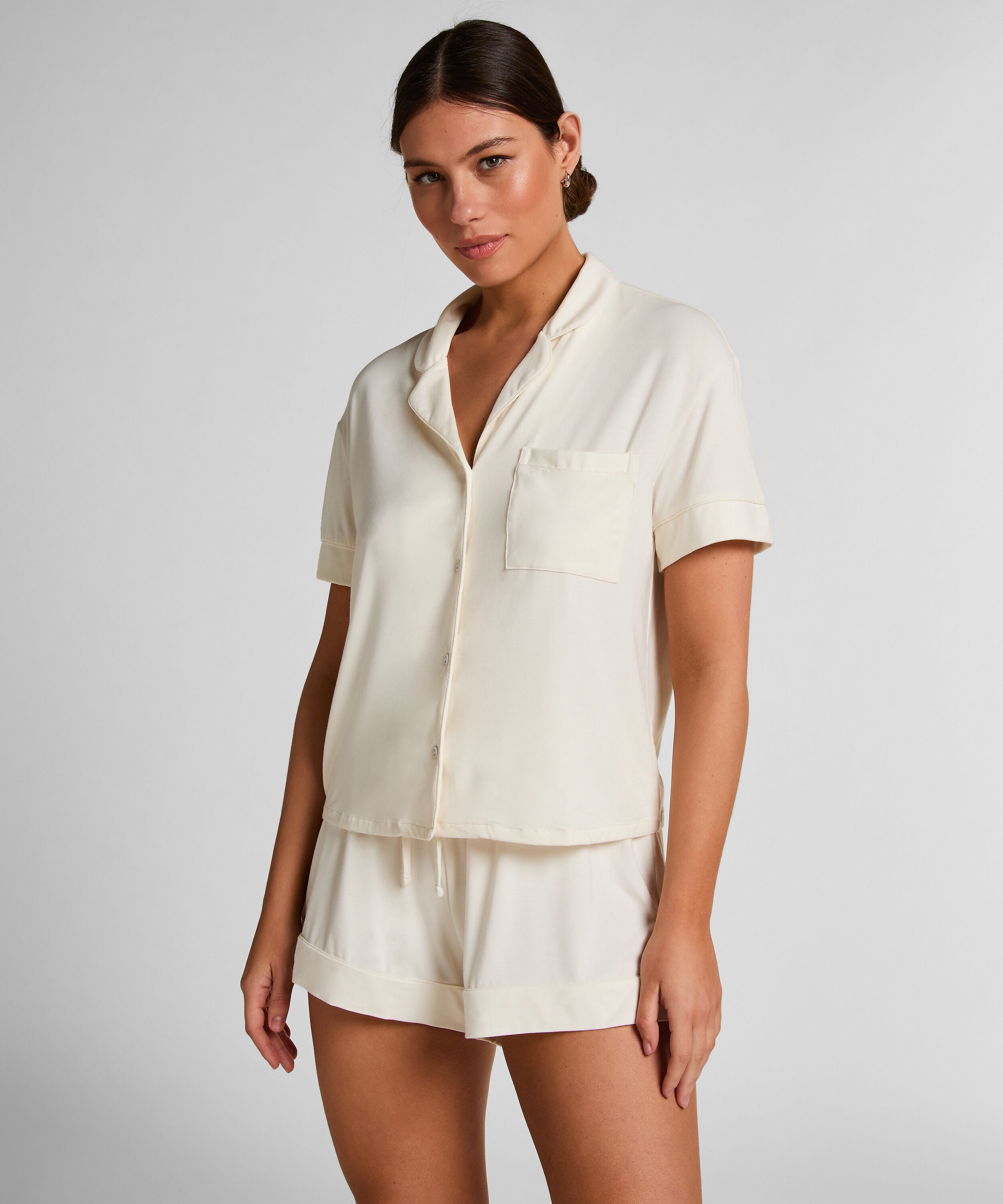 Essential kortermet jakke i jerseystoff