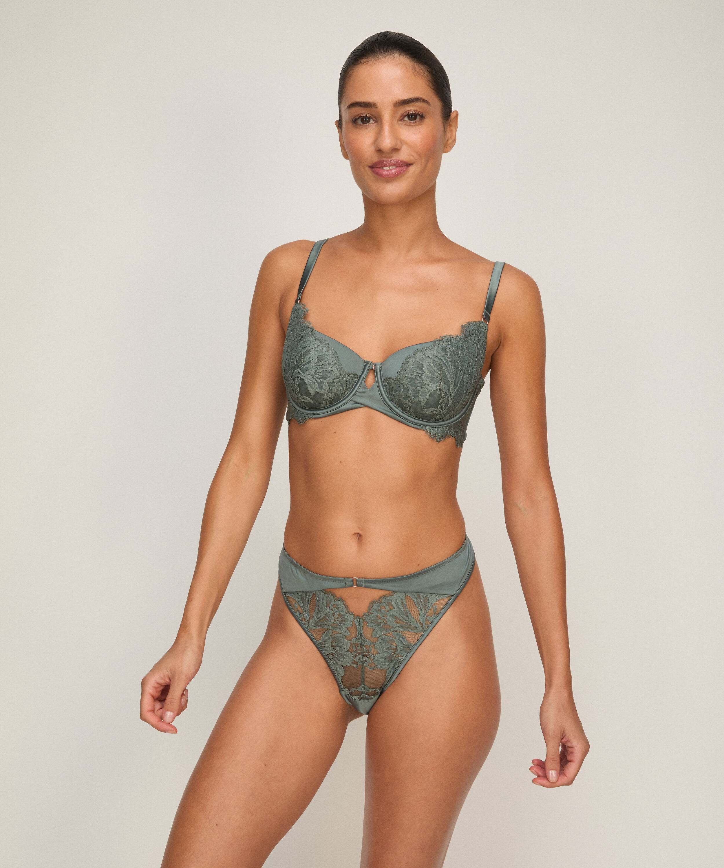 Grace Brazilian med høy skjæring, Grønn