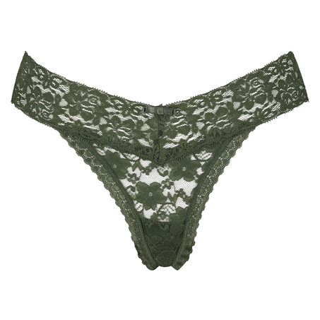 Floral lace g-streng, Grønn