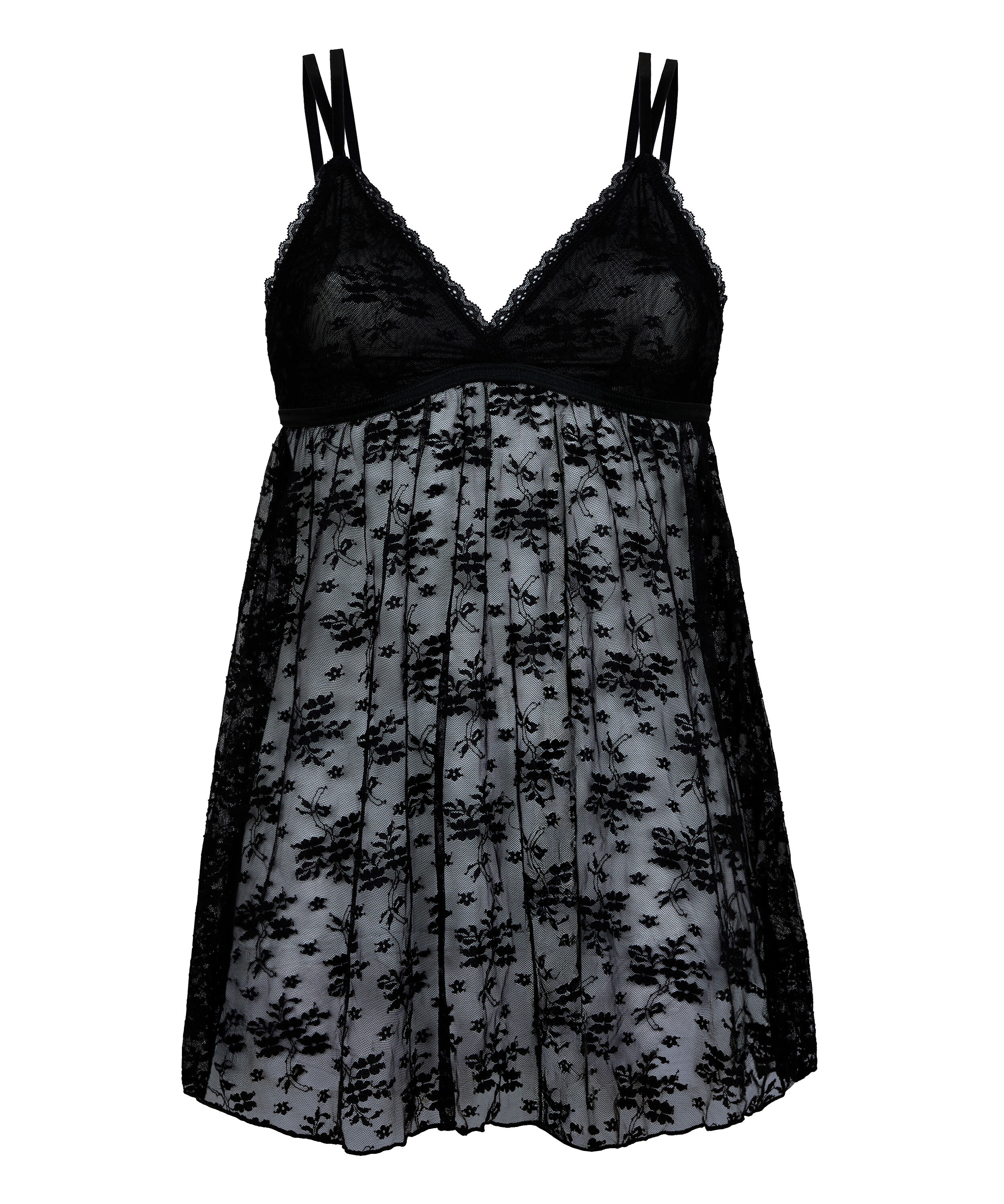Darcy Babydoll i Blomsterblonde, Svart
