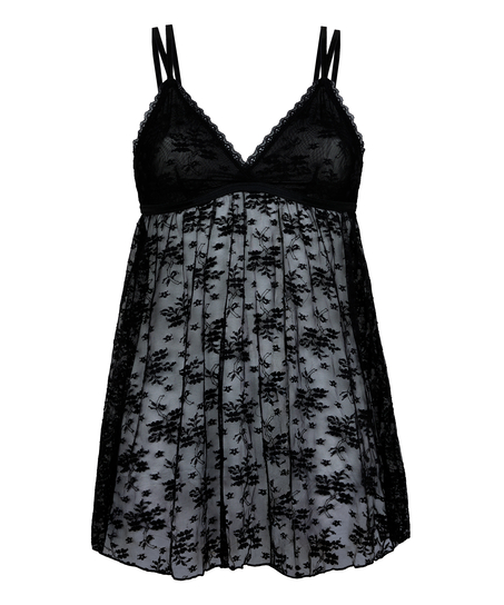 Darcy Babydoll i Blomsterblonde, Svart