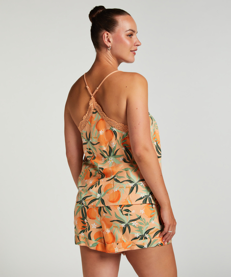 Cami-topp Woven Lace, Rosa