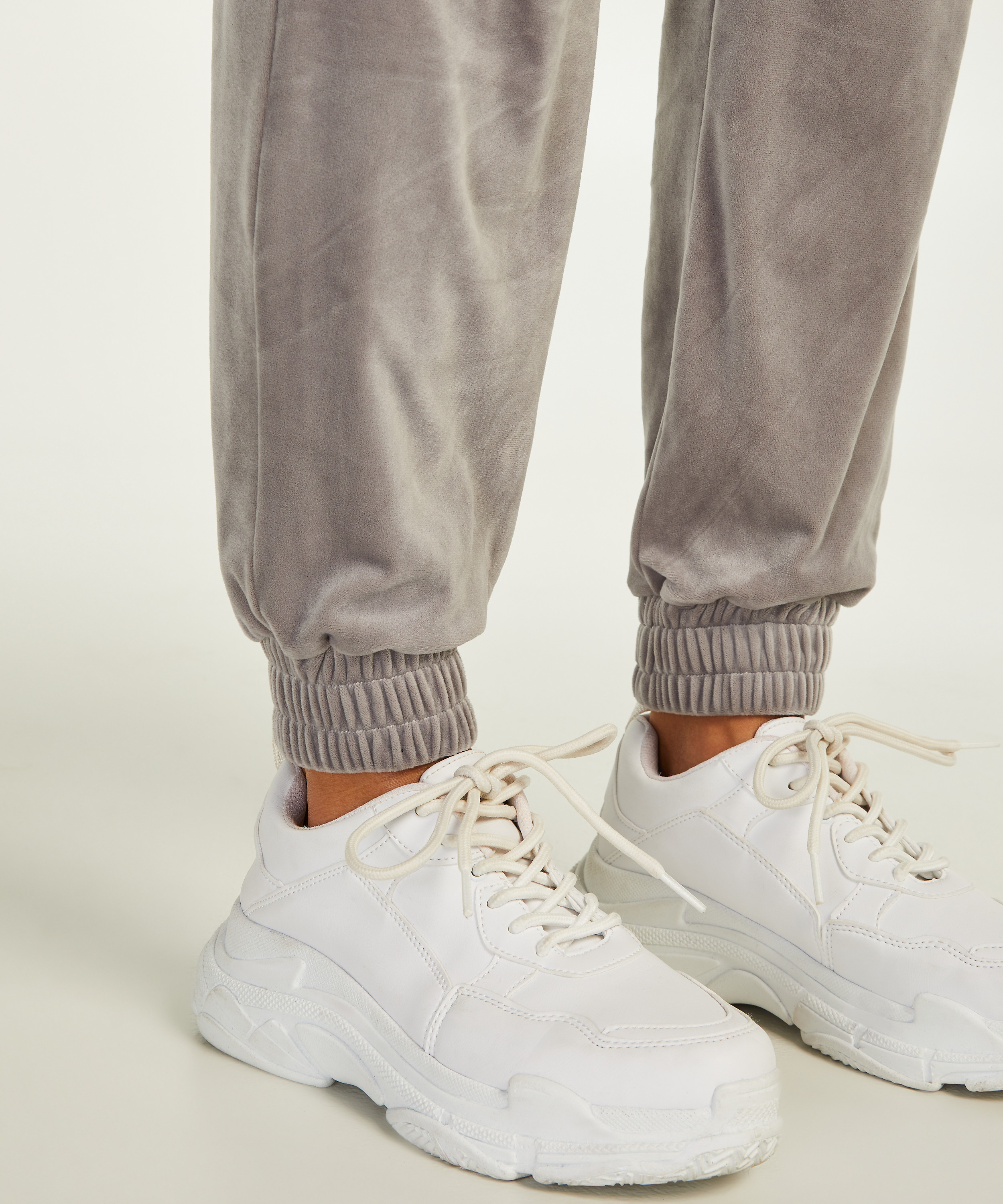 Joggebukse Velours, Gr&aring;, main