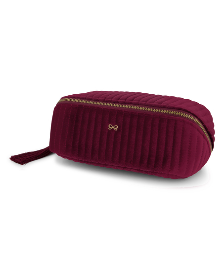 Velvet Make-Up Bag, Rød