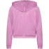 Hoodie jakke i velur, Rosa