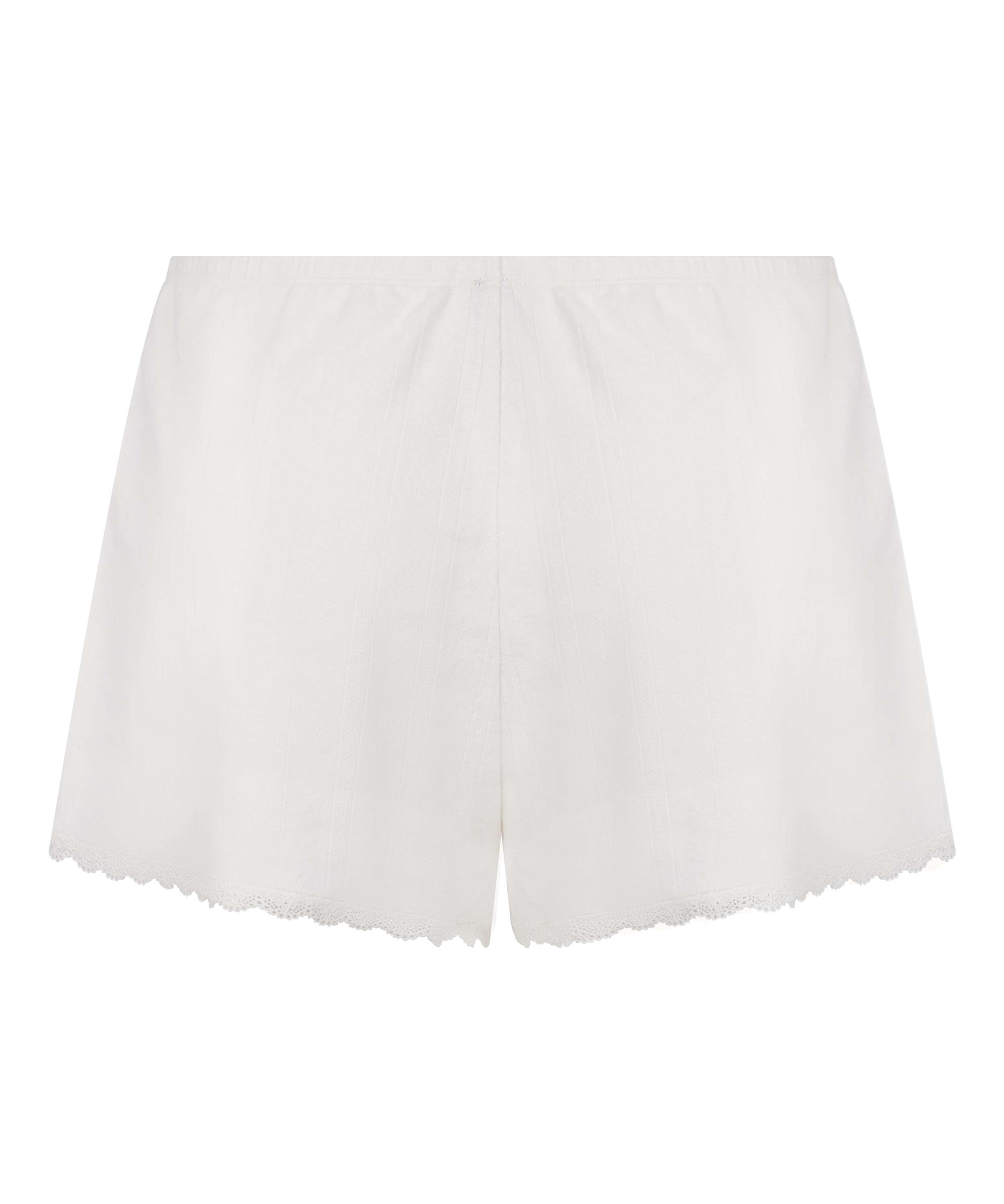 Pointelle shorts, Hvit, main