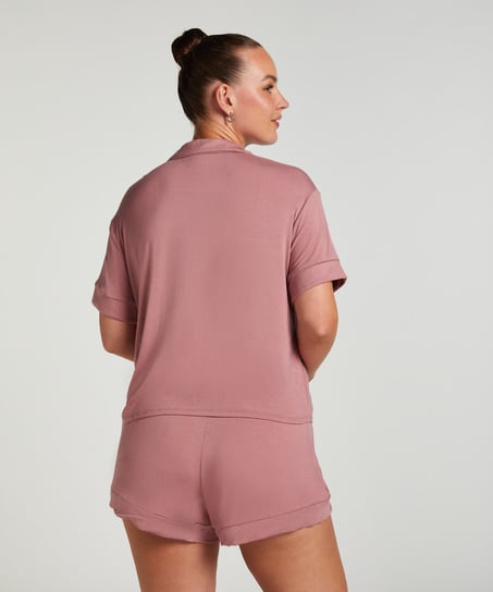 Essential kortermet jakke i jerseystoff, Rosa