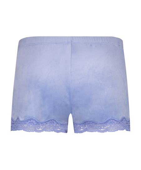 Velvet lace shorts, Bl&aring;