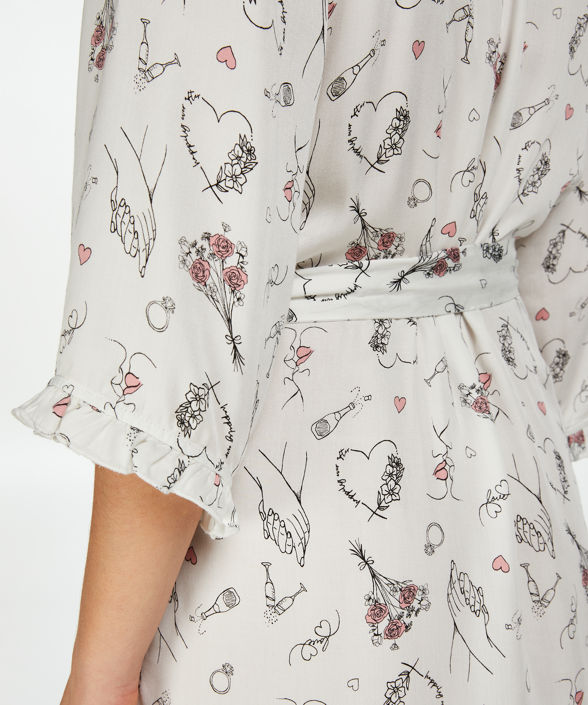 Kimono Bridal, Hvit, main