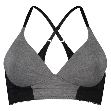 Ava Padded Non-Underwired Bra, Grå