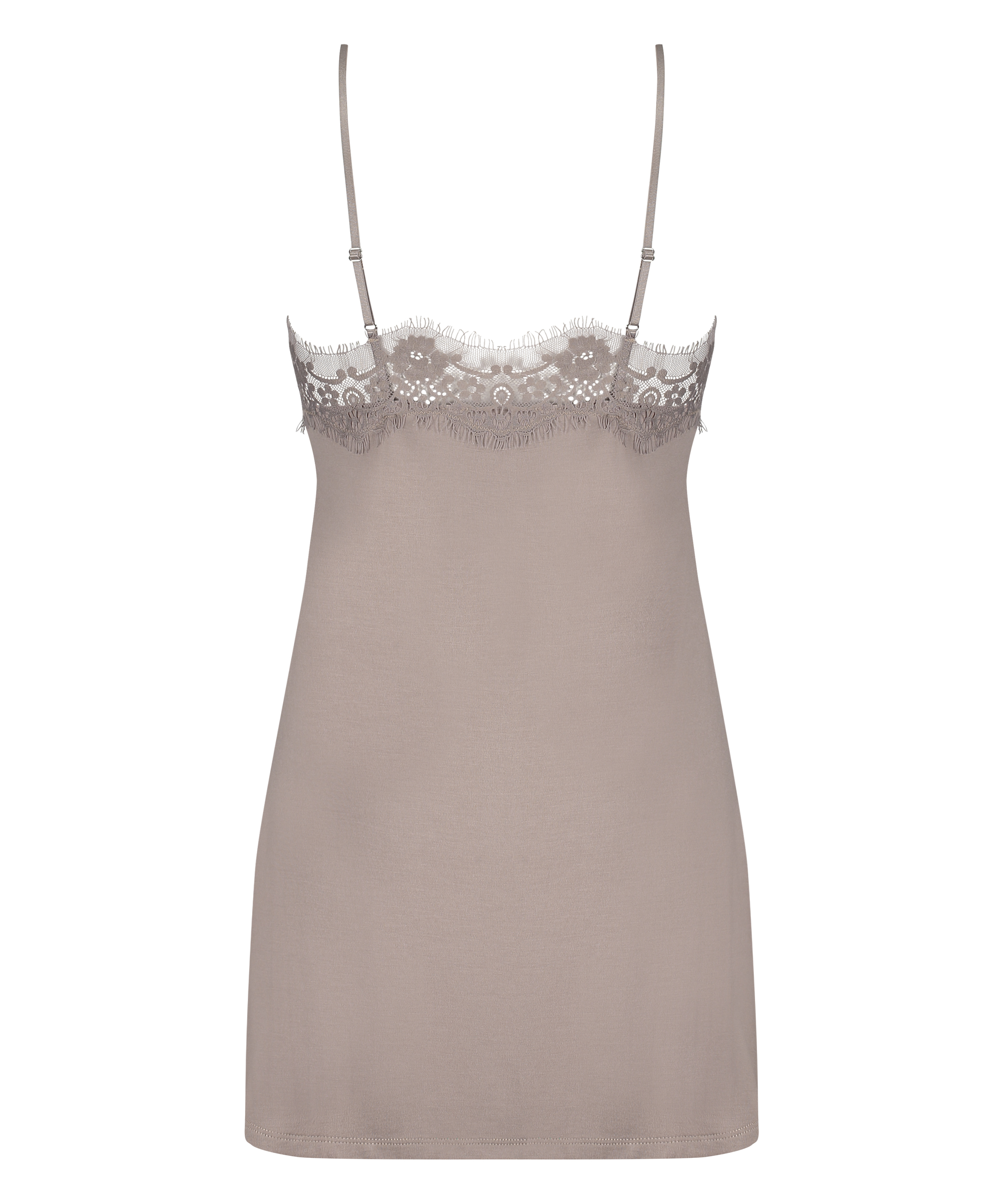 Slipkjole Modal Lace, Brun, main