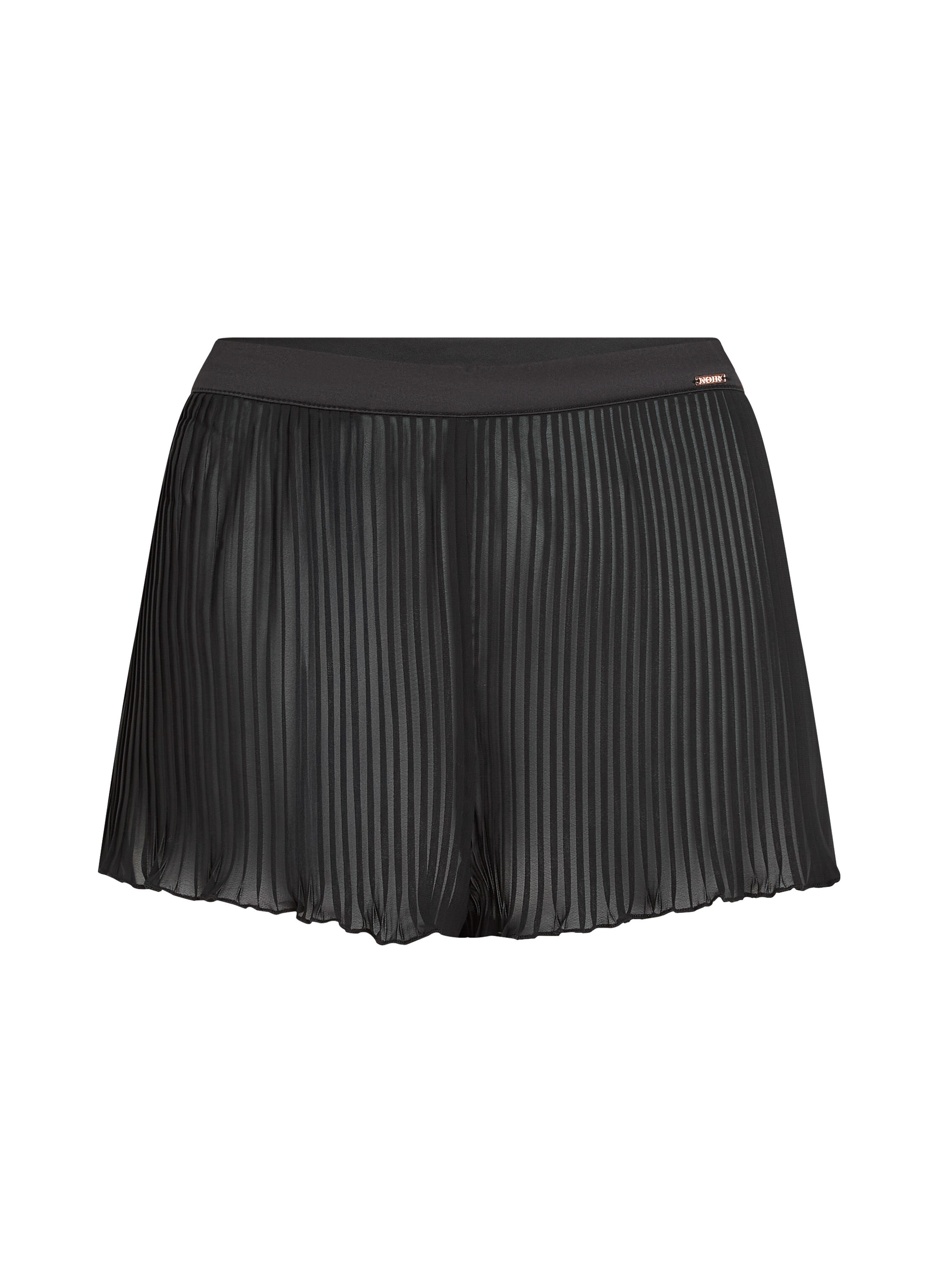 Plisse Short, Svart