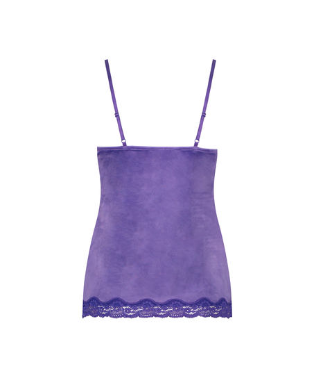 Cami-topp Velours Lace, Lilla