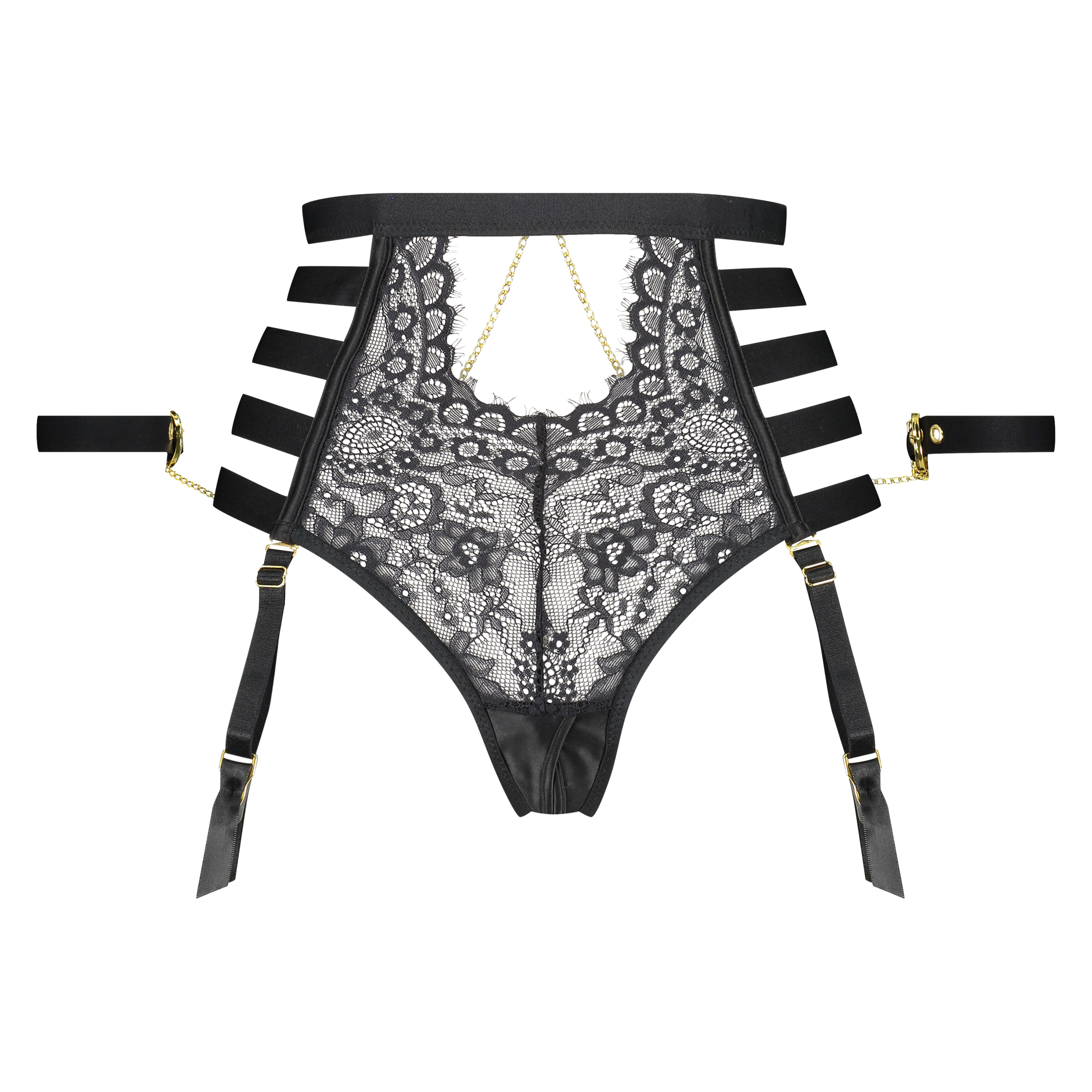 Honey høy g-streng, Svart, main