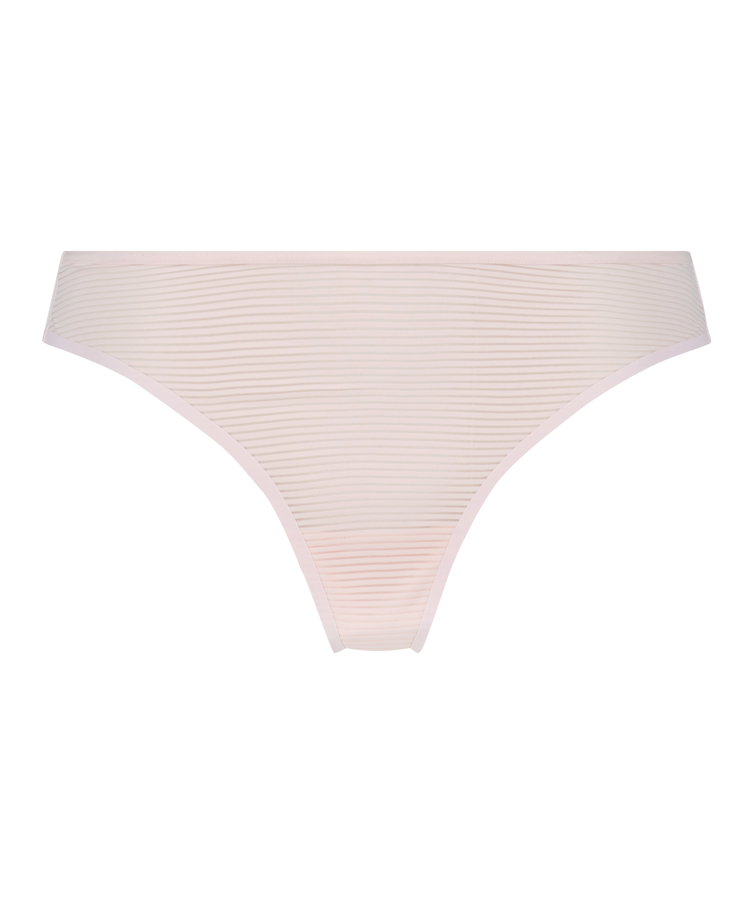 Usynlig thong i stripemesh, Rosa, main