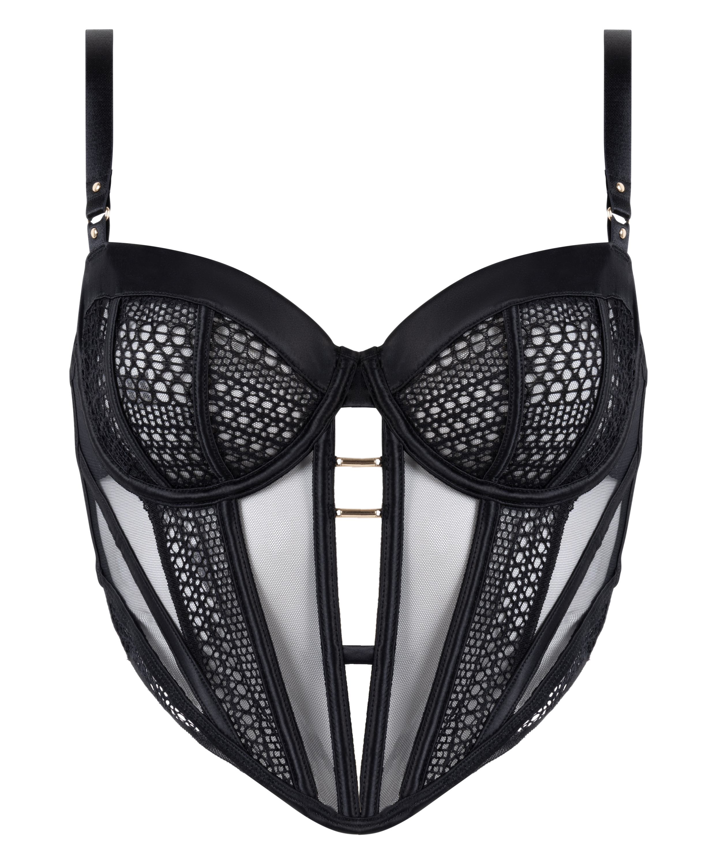 Langsk&aring;ret BH uten b&oslash;yler uten vattering Missy, Svart, main