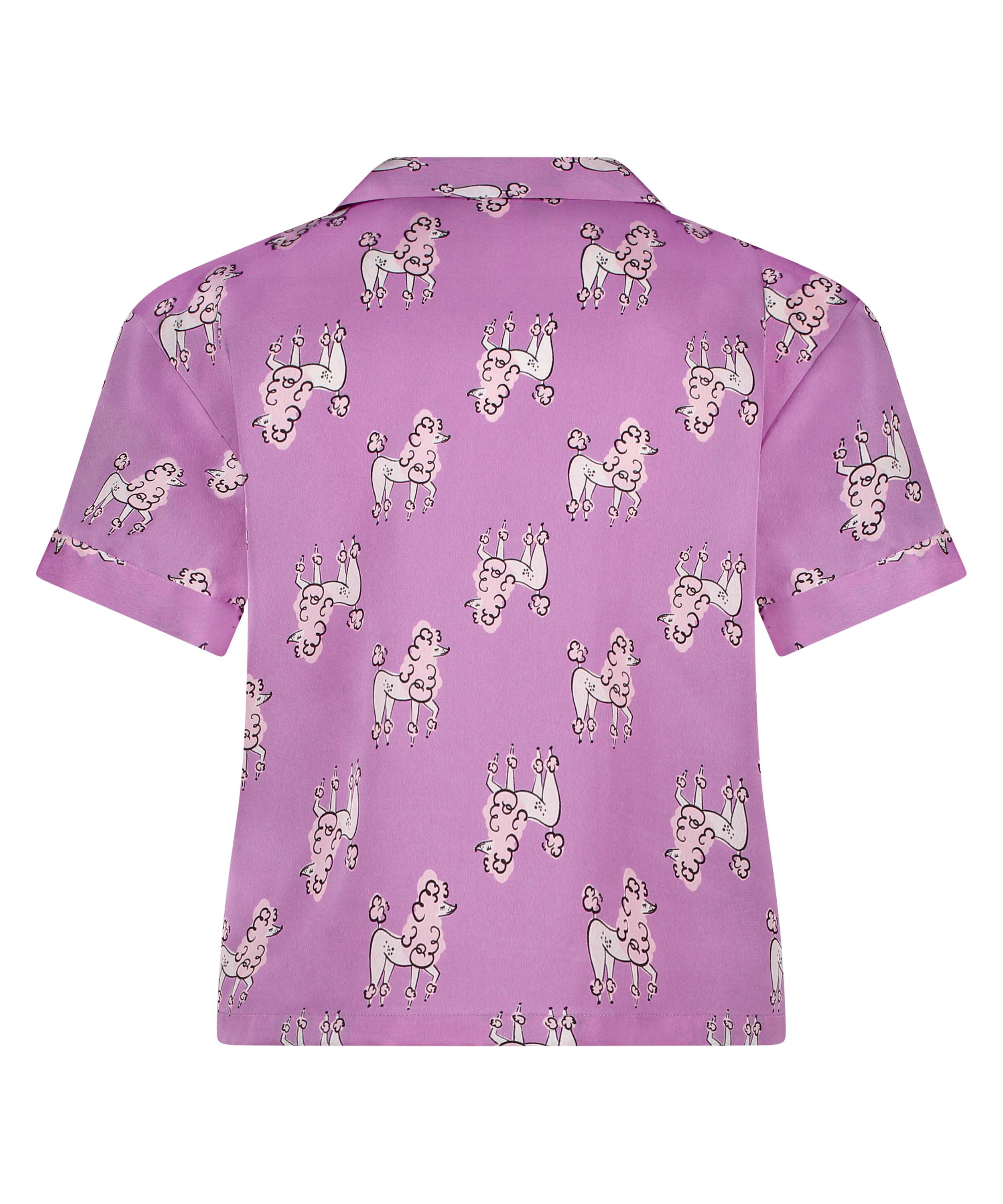 Kortermet jakke i sateng, Lilla, main