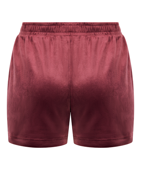 Velours Pocket shorts, Rød
