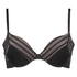 Padded and underwired bra Sheila stripe, Svart