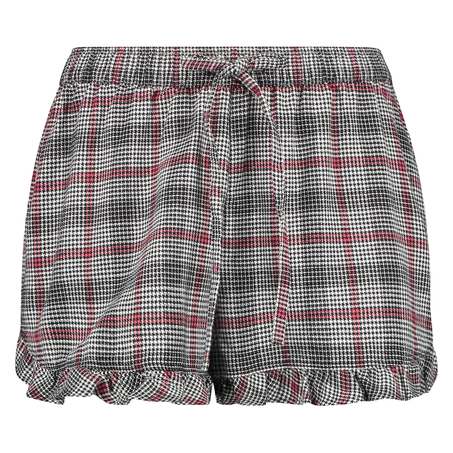 Twill Check pysjamasshorts, Gr&aring;