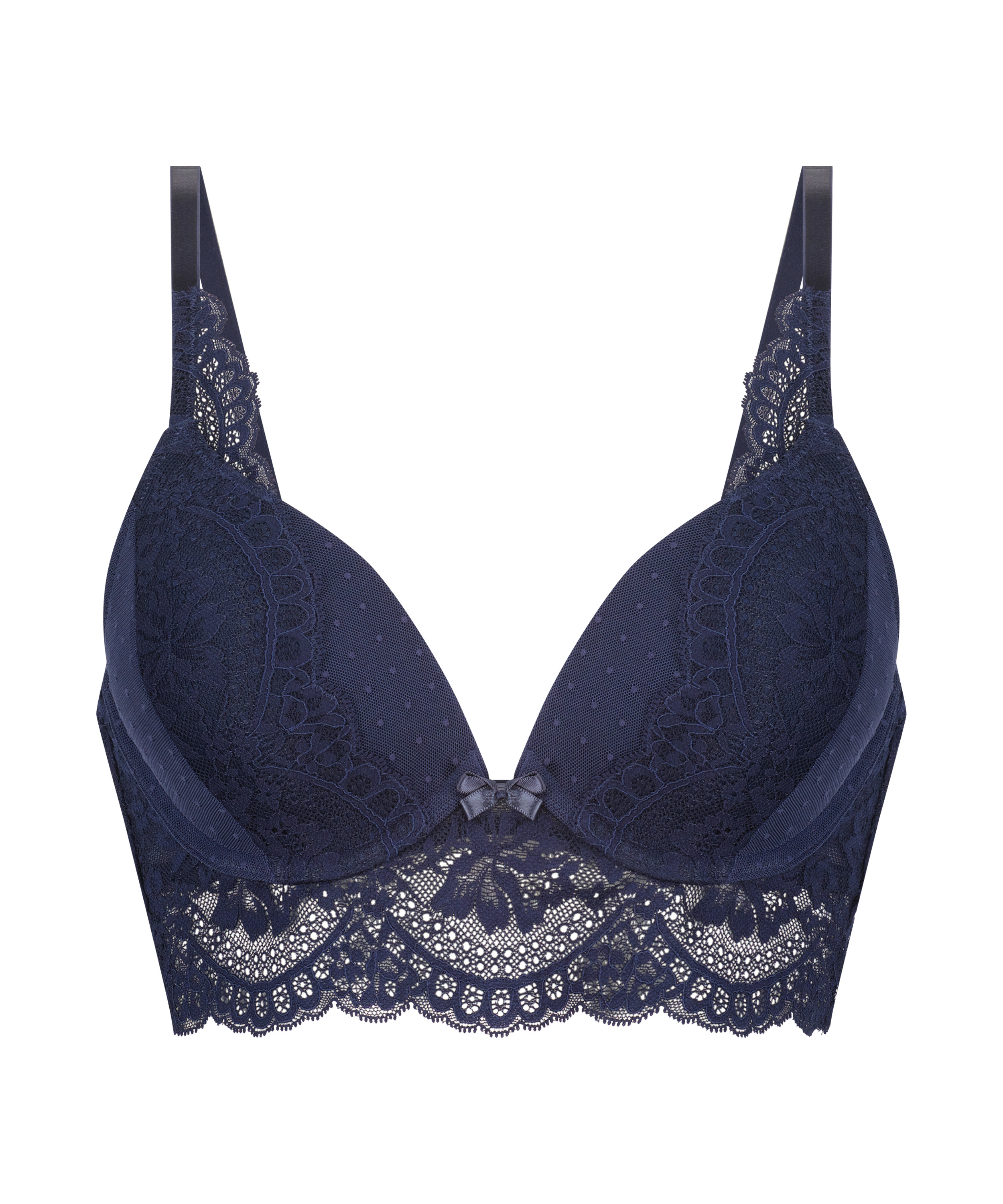 Tracey foret push-up longline-BH med b&oslash;yle, Bl&aring;, main