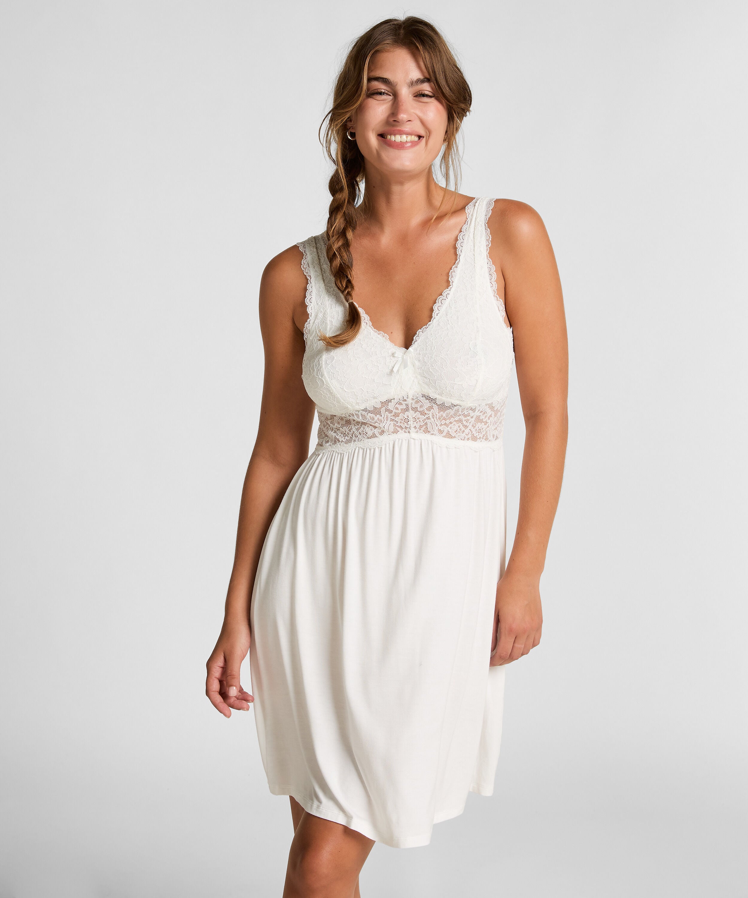 Slipdress Nora, Hvit