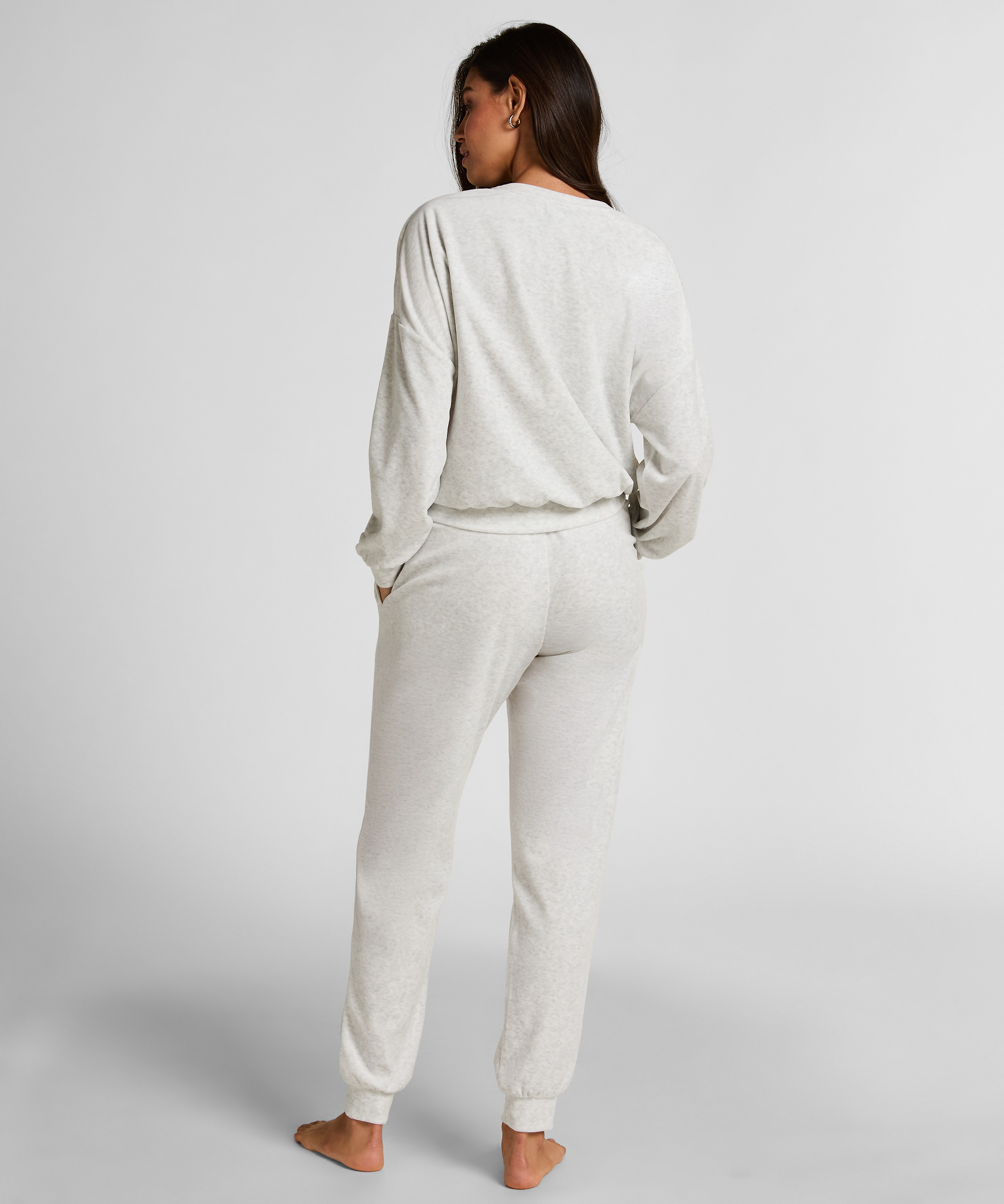 Velours Jogger, Gr&aring;, main