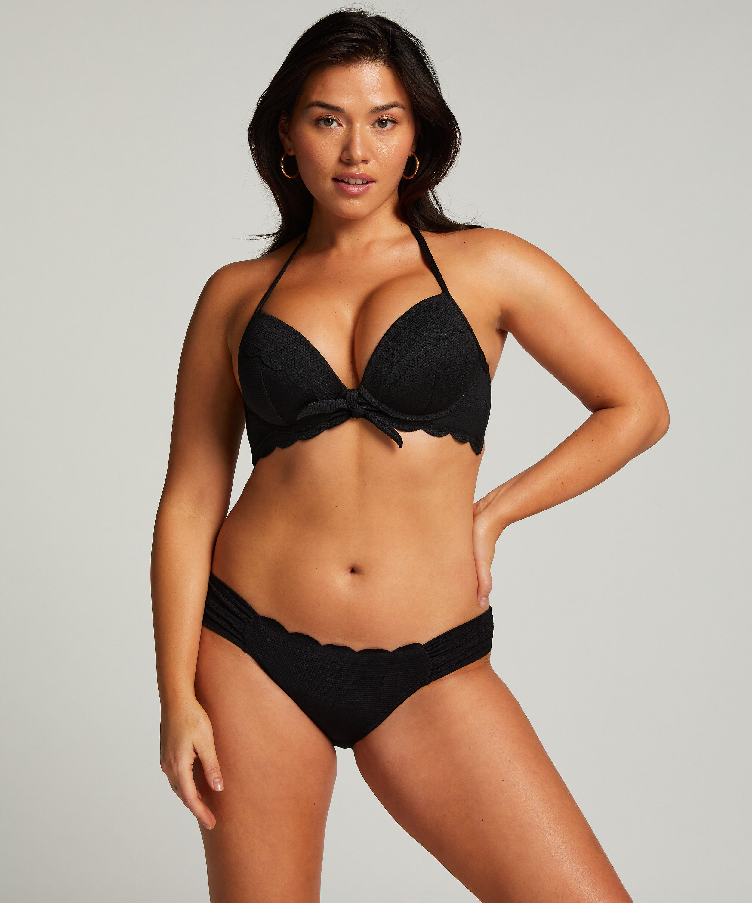 Rio Bikini Underdel Scallop, Svart