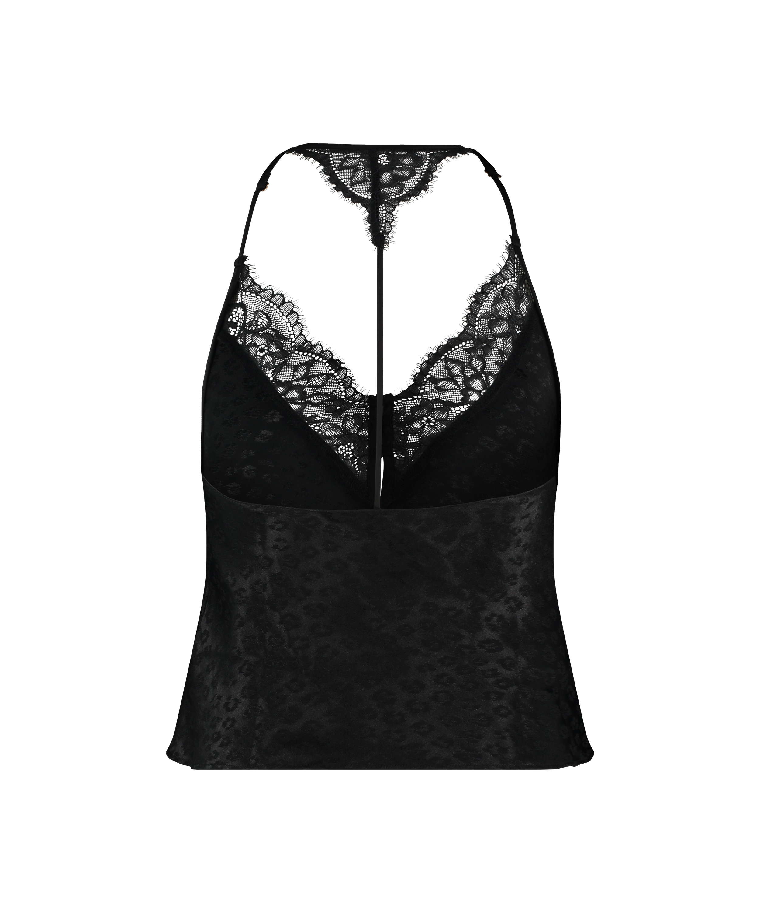 Cami-topp Leopard, Svart, main