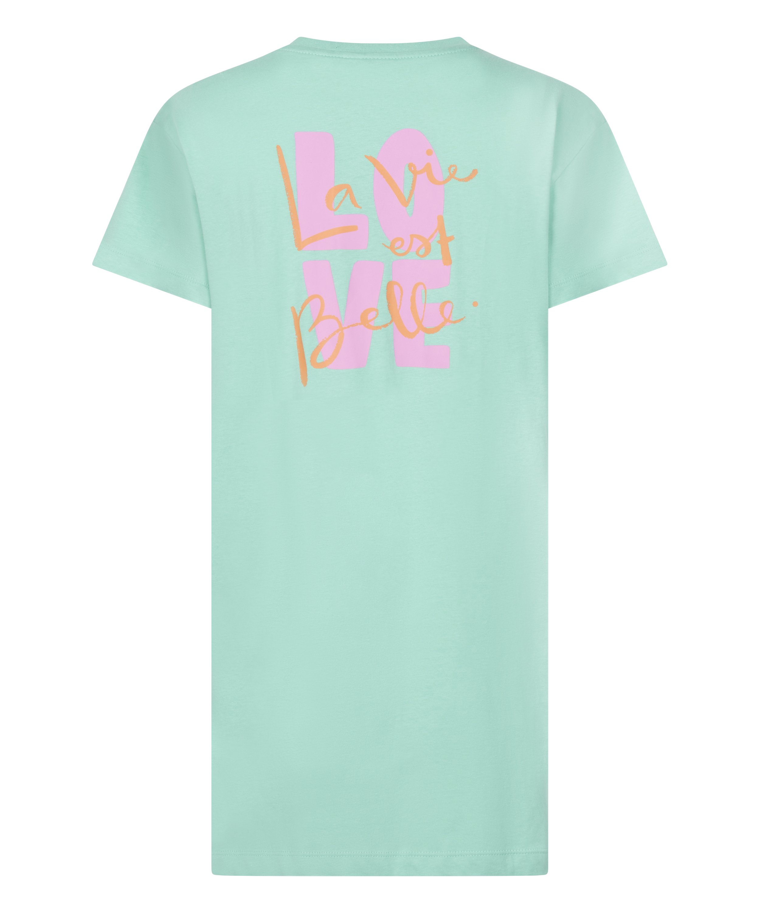 Nattskjorte med rund hals, Gr&oslash;nn, main