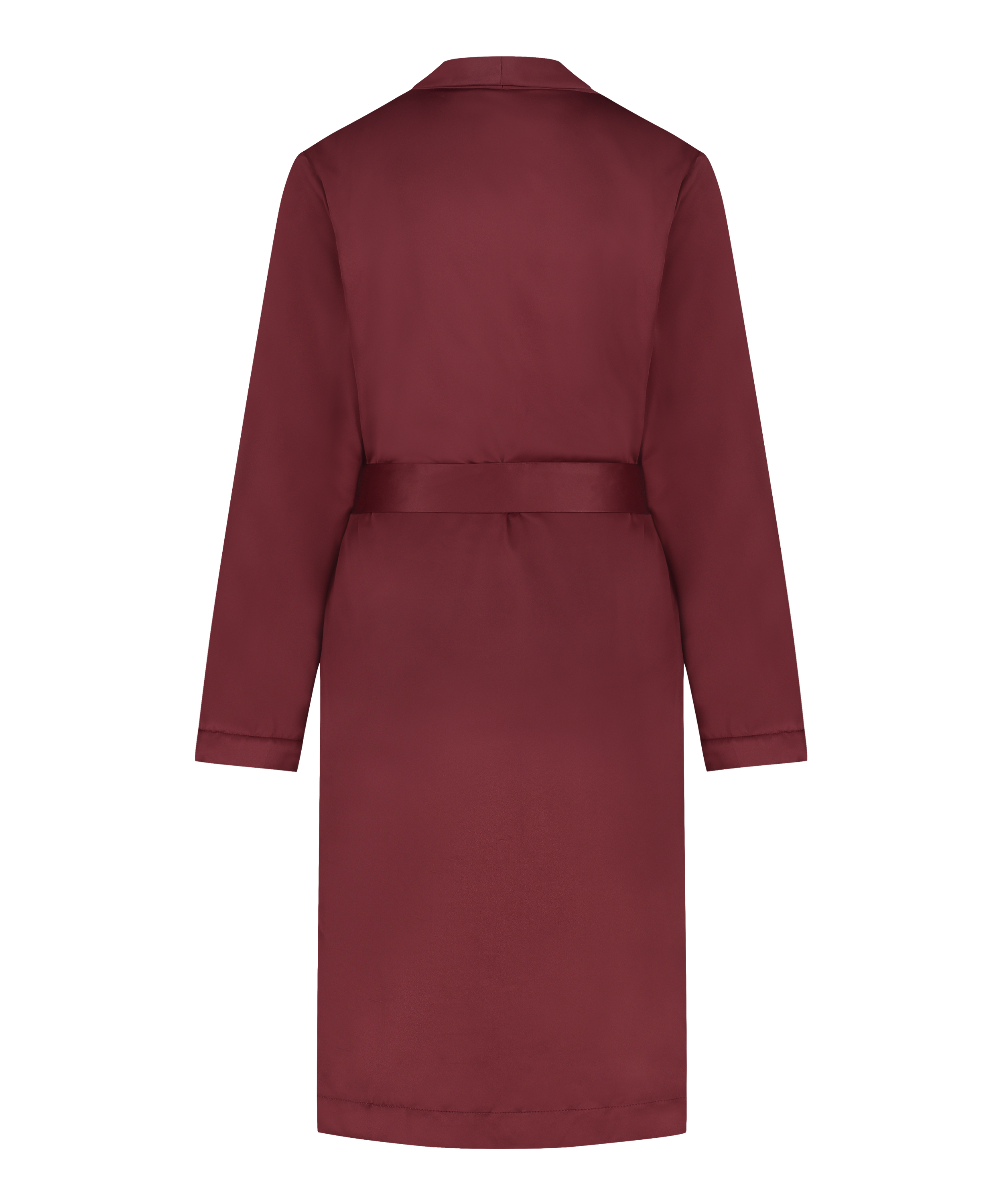 Satin fleece badekåpe, Rød, main