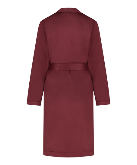 Satin fleece badekåpe, Rød