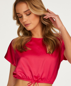 Cropped Top Satin, Rosa