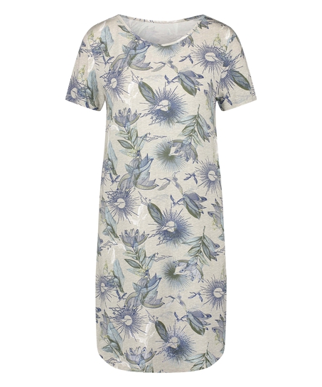 Jersey kortermet nattskjorte, Beige