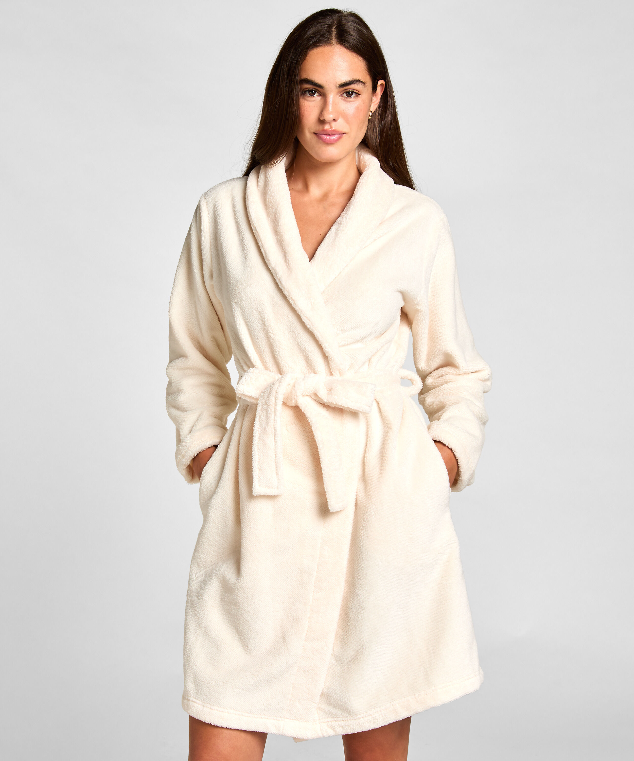 Badekåpe Fleece, Hvit