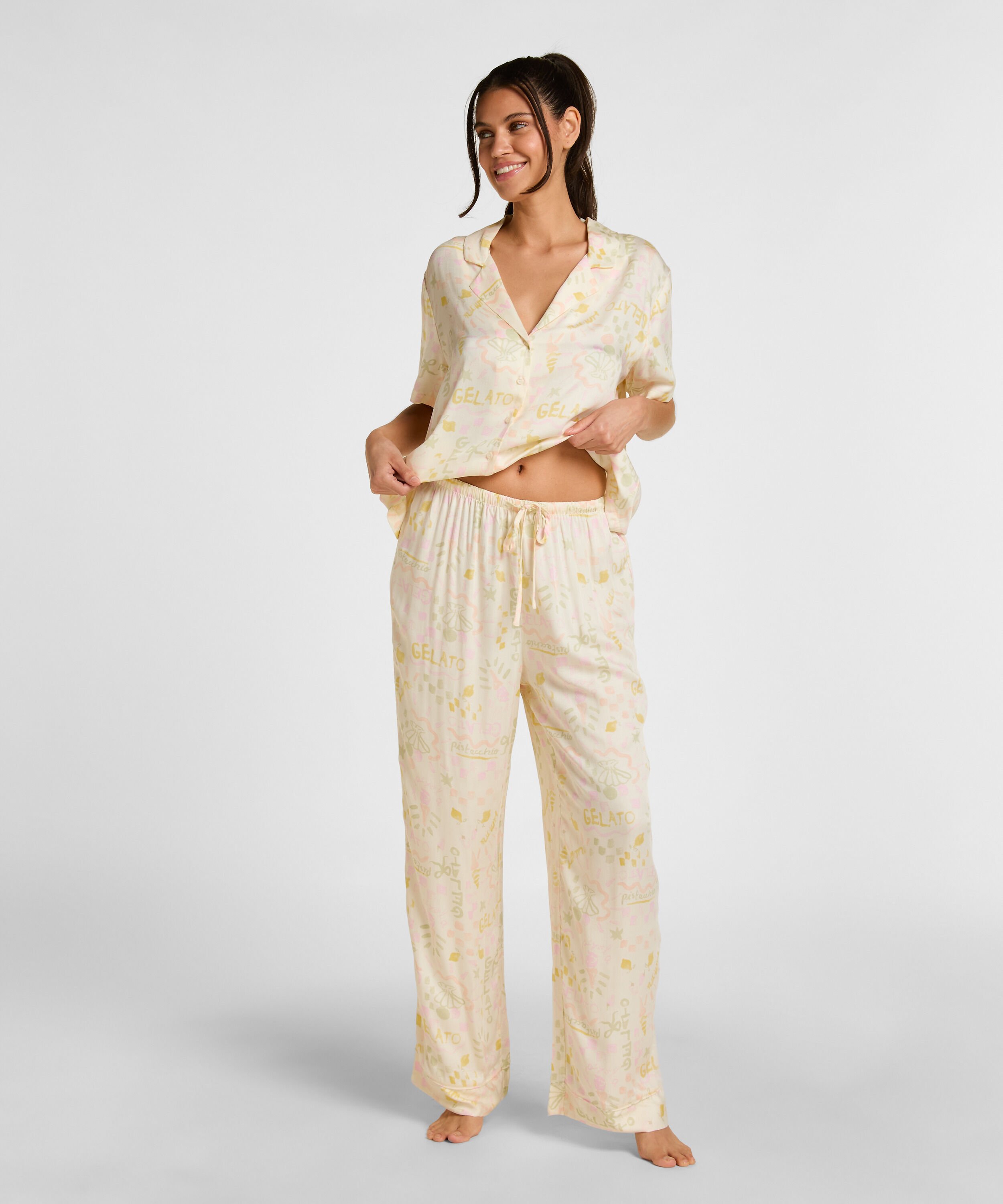 Satengbukser, Hvit Satengbukser, Hvit