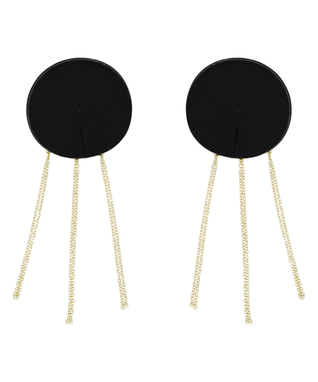 Diamantkjeder til brystvortedeksler, Svart