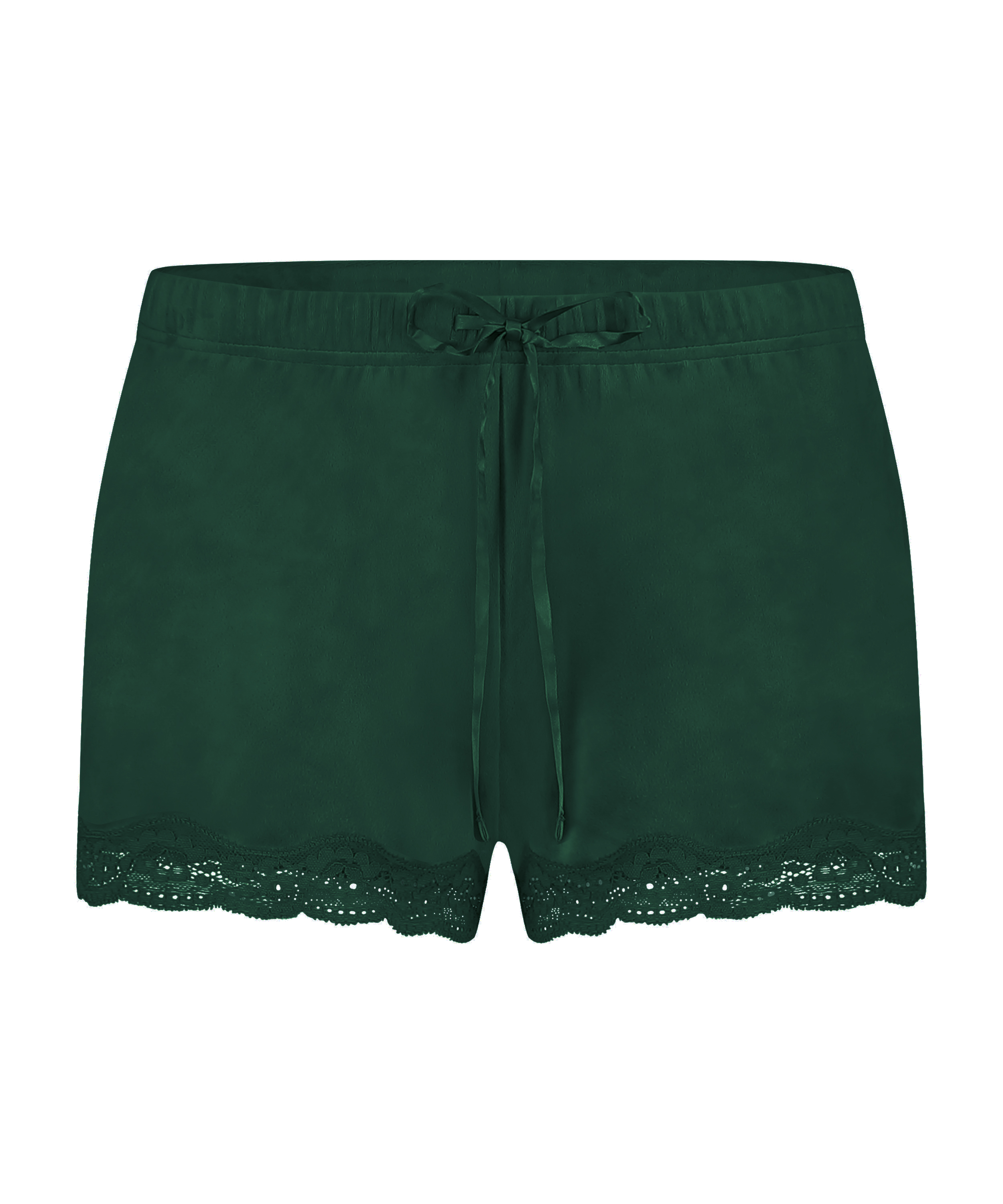 Velvet lace shorts, Gr&oslash;nn, main