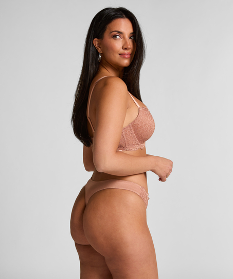 Vattert bh med b&oslash;yle Marine, Brun