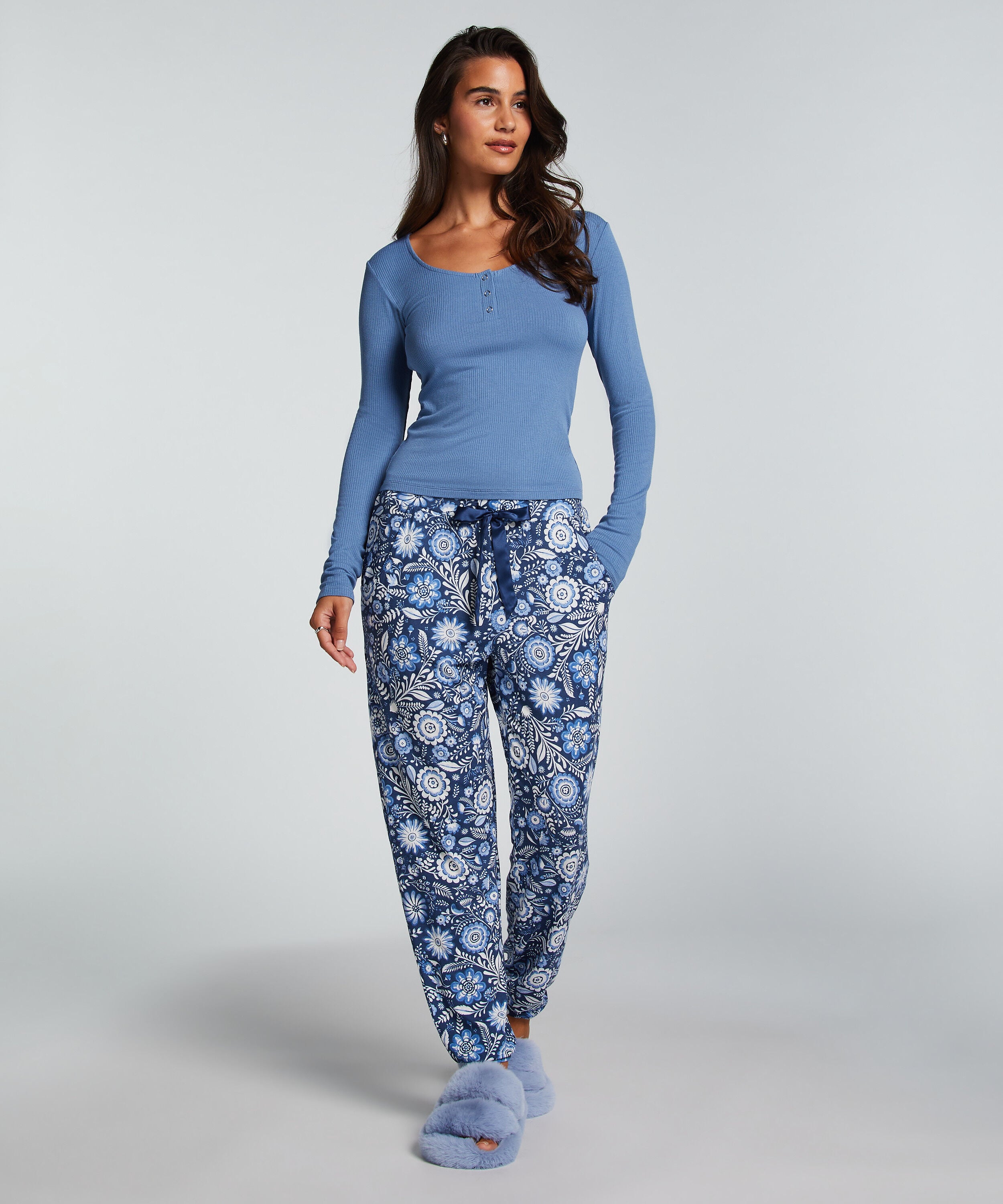 Pyjamabukser Jersey, Blå