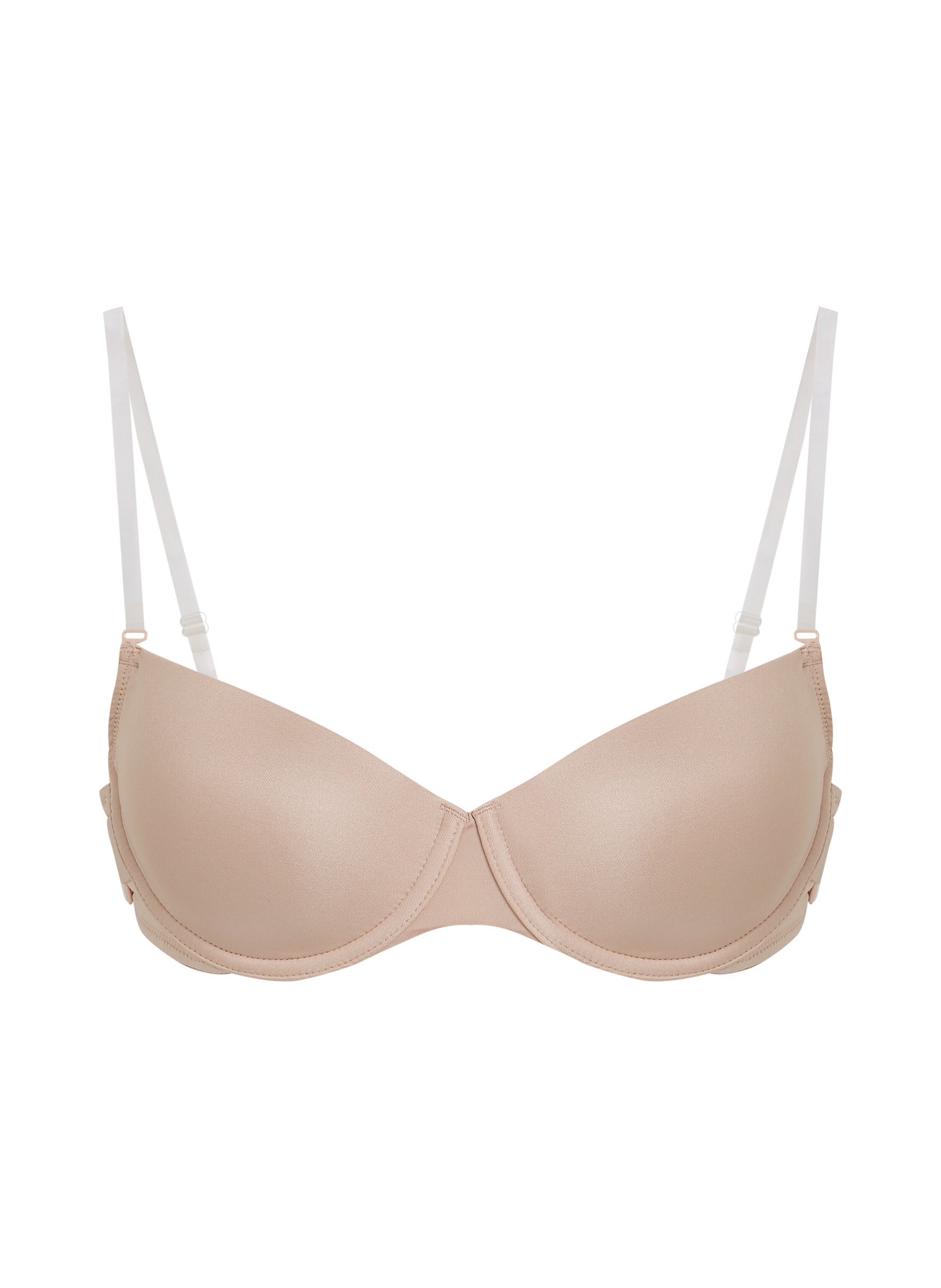 Vattert bh med b&oslash;yle Transparent Back, Beige