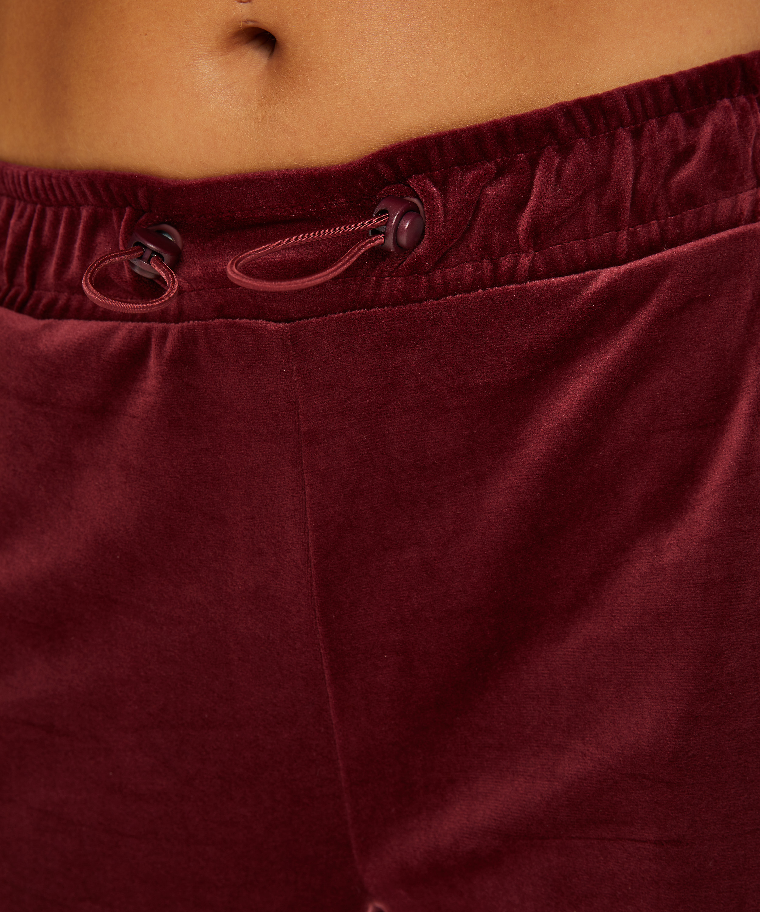 HKMX Velours sportsbukse, R&oslash;d, main