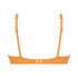 Scallop upolstret bikinioverdel med spiler, Oransje