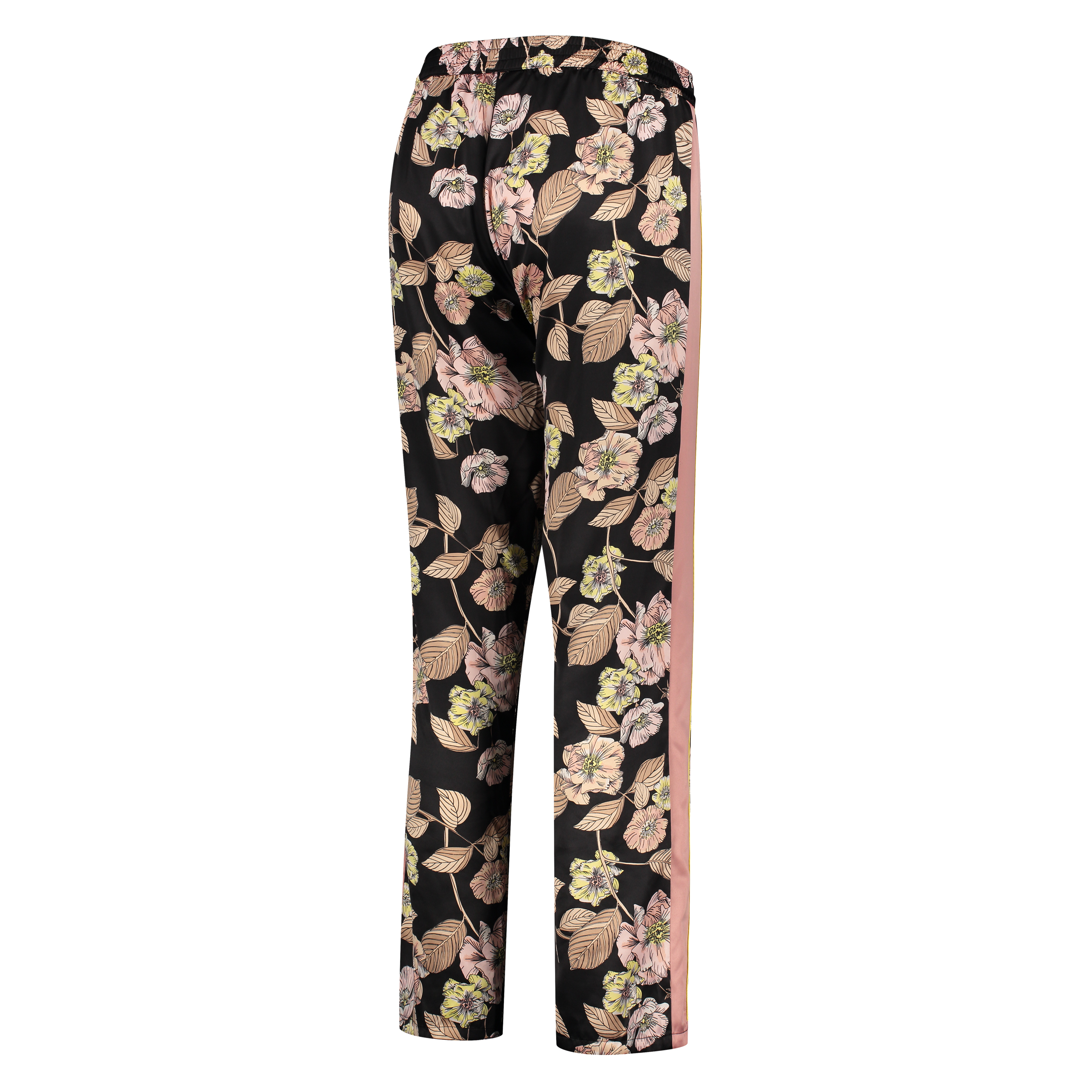 Emily satin pyjama pants, Svart, main