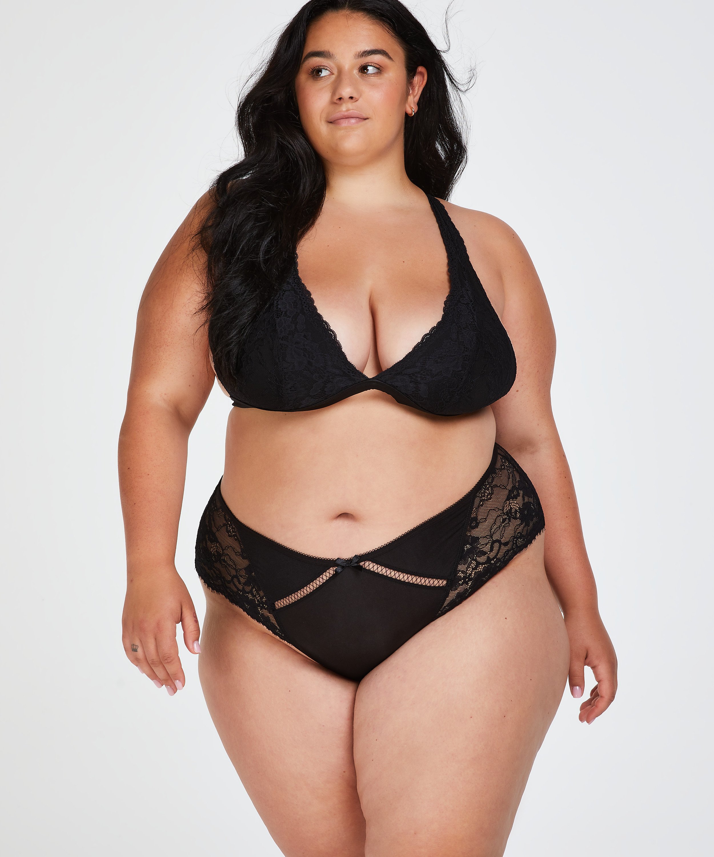 Yvenne hipster-string, Svart, main