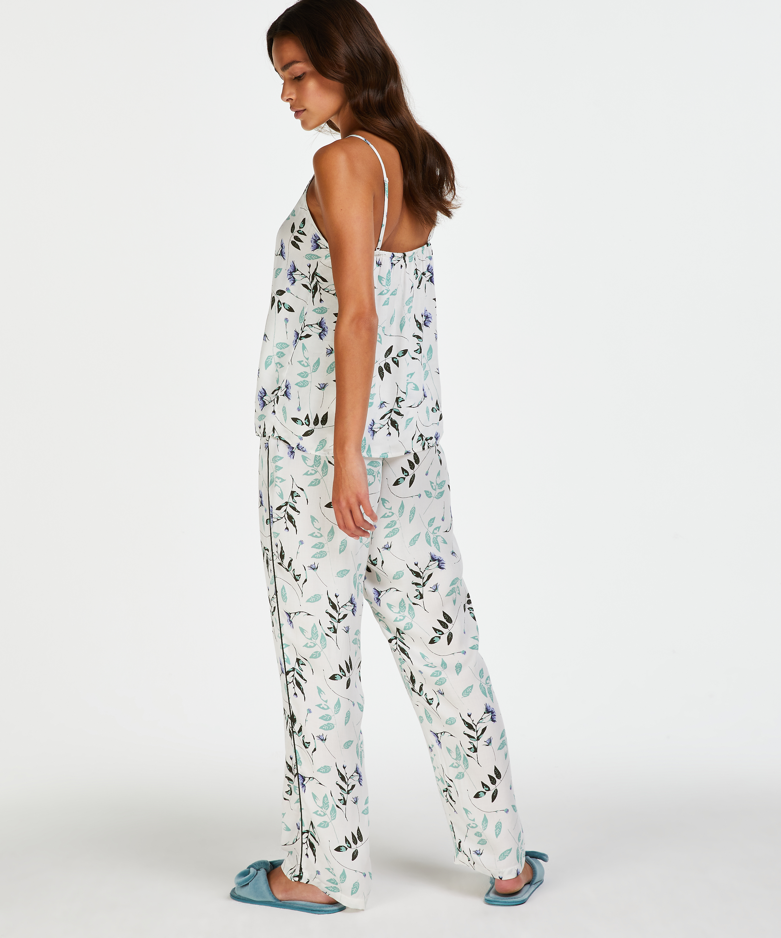 Pressed leaves cami, Hvit, main